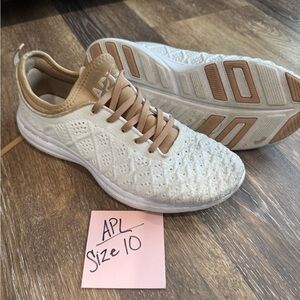 APL Cream and Tan Athletic Shoes